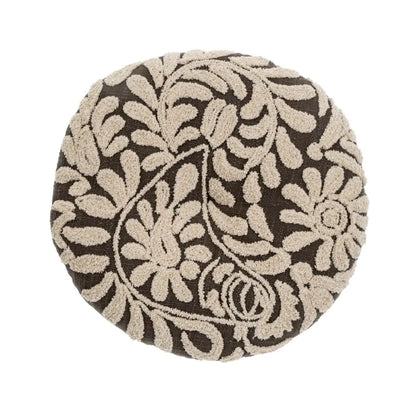 Indaba - Wildflower Round Cushion Charcoal