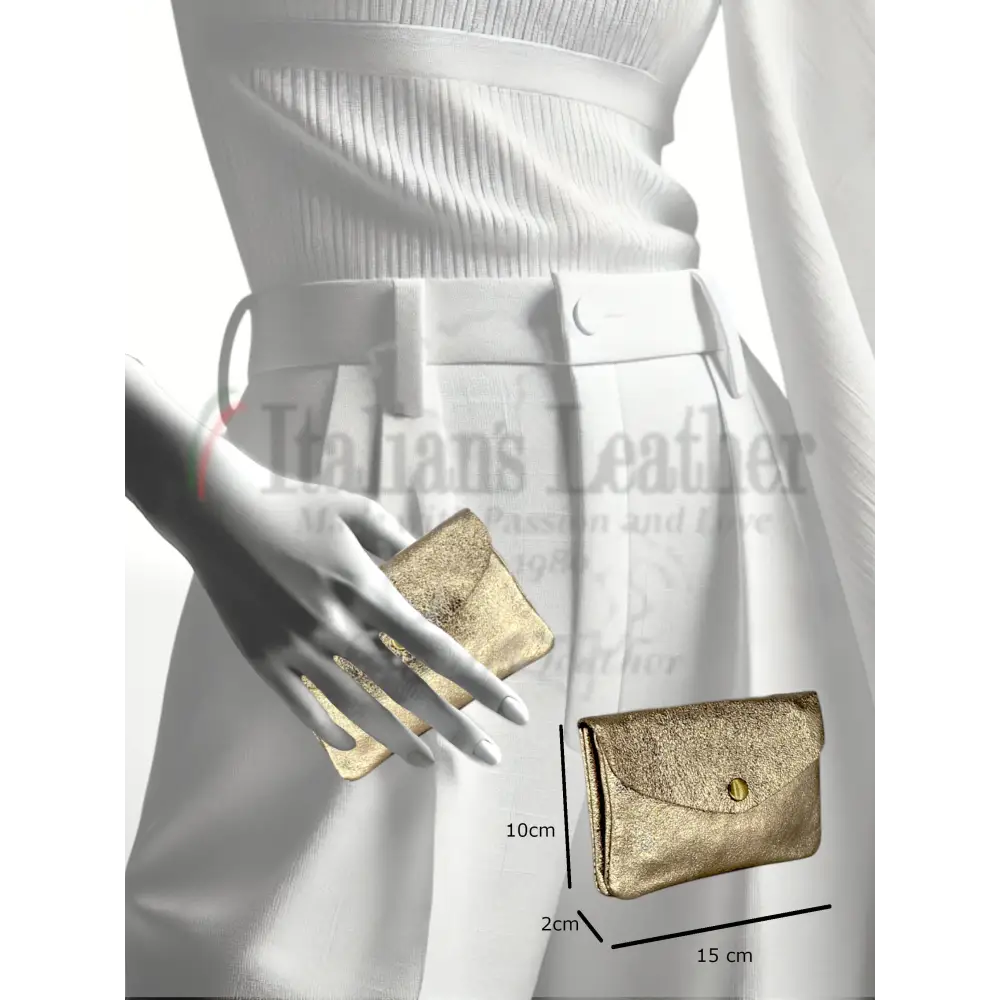 ITALIAN’S LEATHER - Laminated Suede Leather Wallet Katia Plus 220804