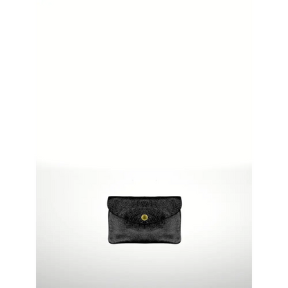 ITALIAN’S LEATHER - Laminated Suede Leather Wallet Katia Plus 220804 Negro