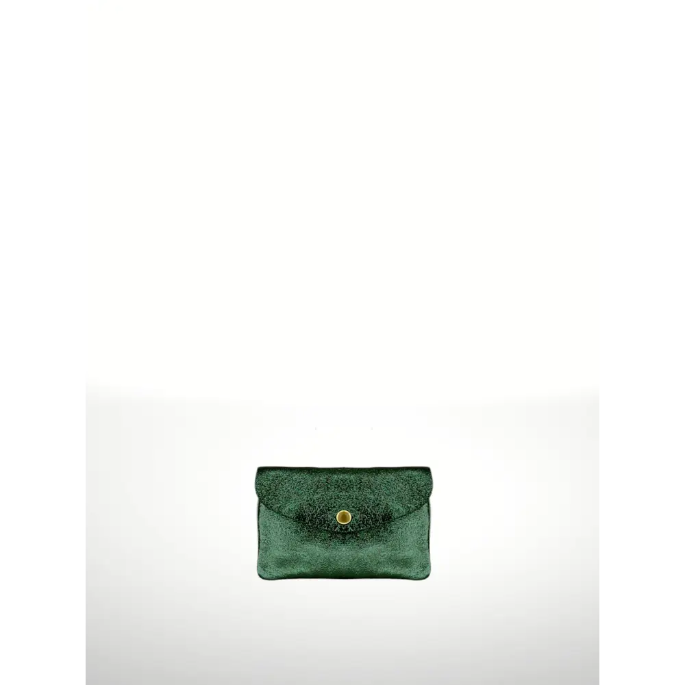 ITALIAN’S LEATHER - Laminated Suede Leather Wallet Katia Plus 220804 Verde botella
