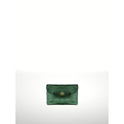 ITALIAN’S LEATHER - Laminated Suede Leather Wallet Katia Plus 220804 Verde botella