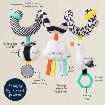 Itzy Ritzy Canada - Bitzy Spiral Car Seat Activity Toy Farm