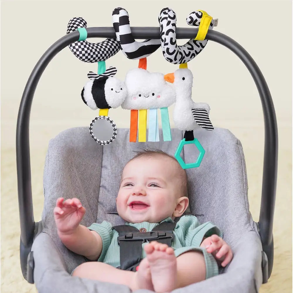 Itzy Ritzy Canada - Bitzy Spiral Car Seat Activity Toy Farm