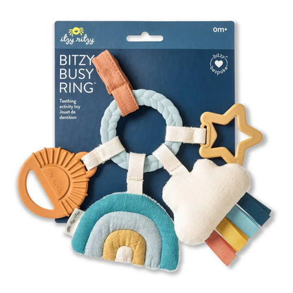 Bitzy Busy Ring™ Teething Activity Toy - Rainbow