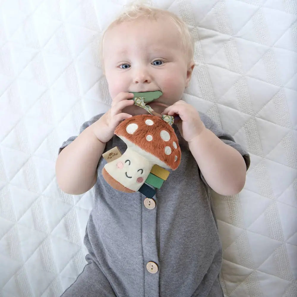 Itzy Pal™ Plush + Teether - Mushroom