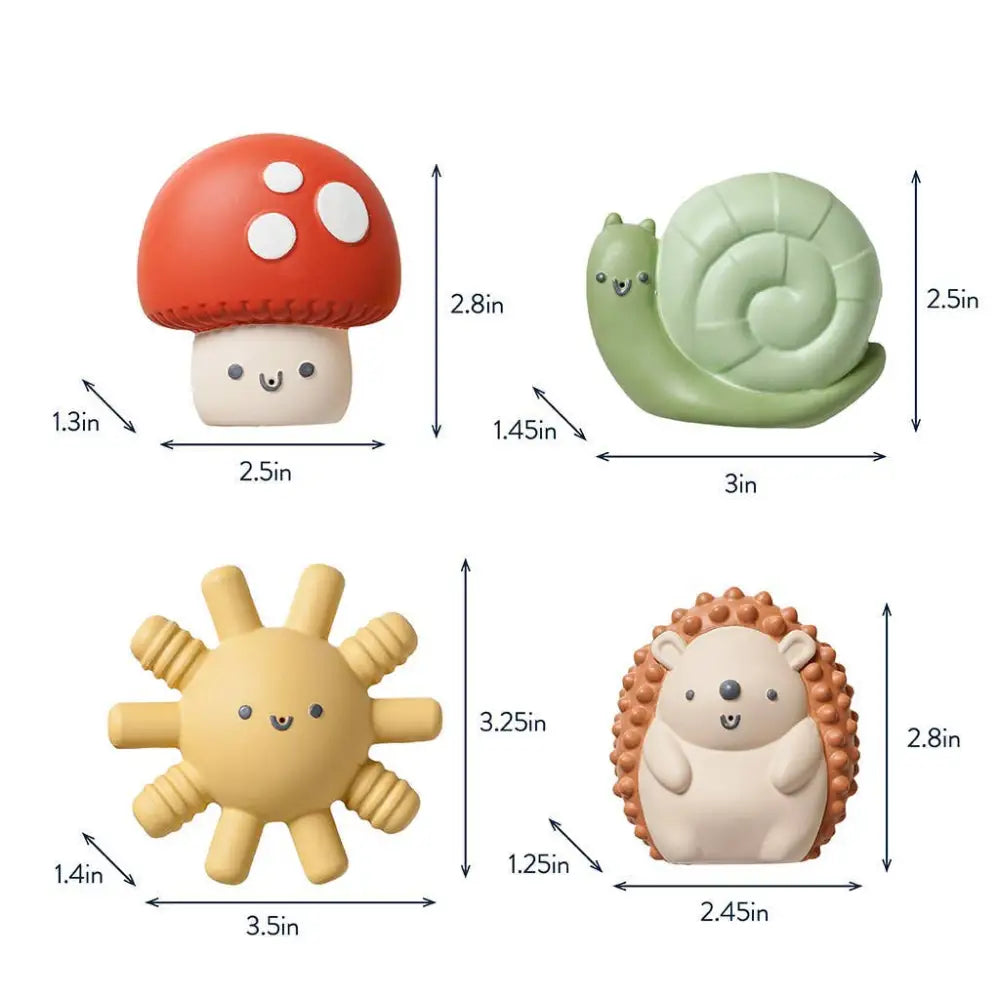 Itzy Ritzy Canada - Squirt™ 4-Pack of Soft Bath Toys