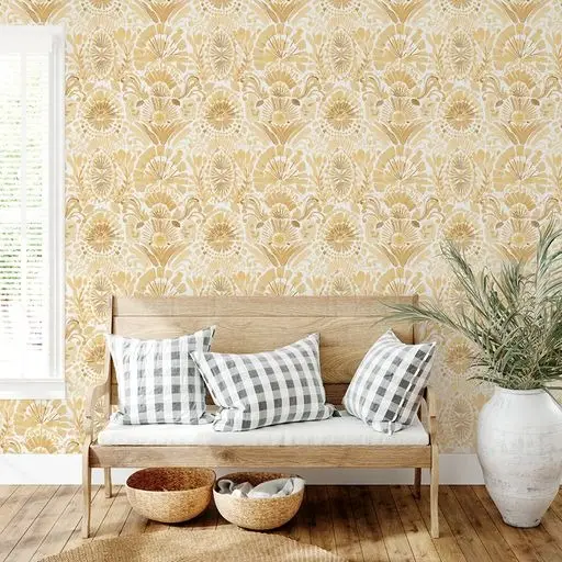 Bohemia Saffron Sun Peel and Stick Wallpaper, 28 sq. ft.