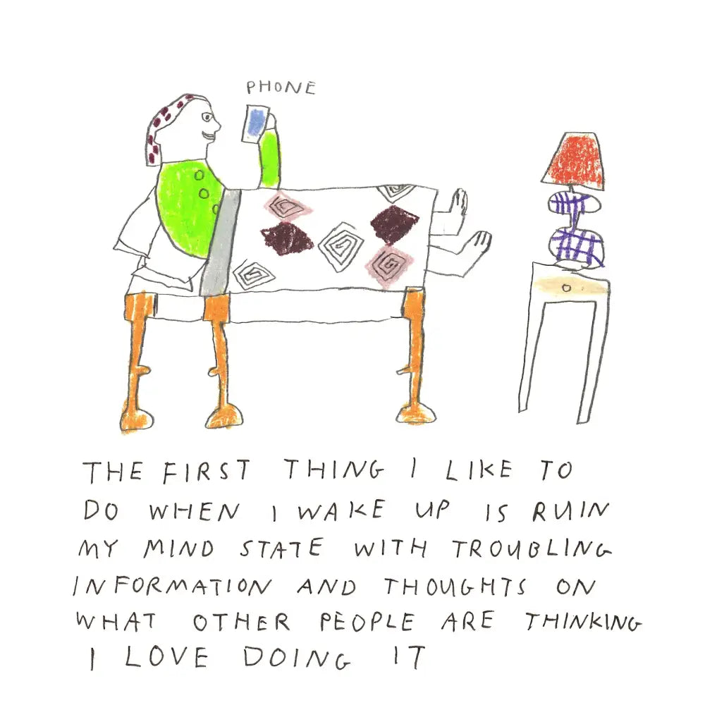 Wake Up With Phone Print - PABOOM