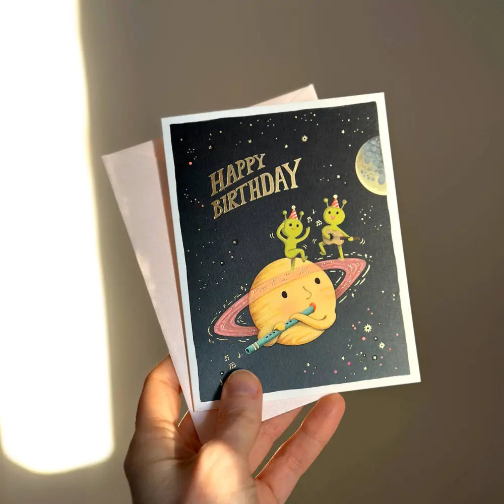 Cosmic Band Birthday Greeting Card - PABOOM