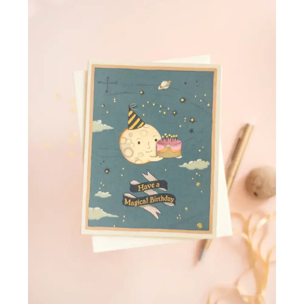 Moon Cake Birthday Greeting Card - PABOOM