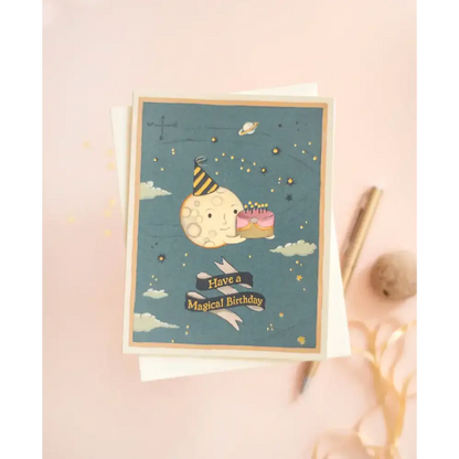 Moon Cake Birthday Greeting Card - PABOOM