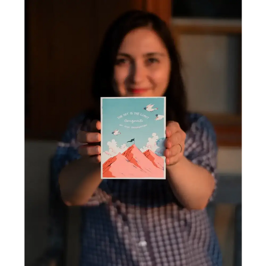 Sky is the Limit Graduation Greeting Card - PABOOM