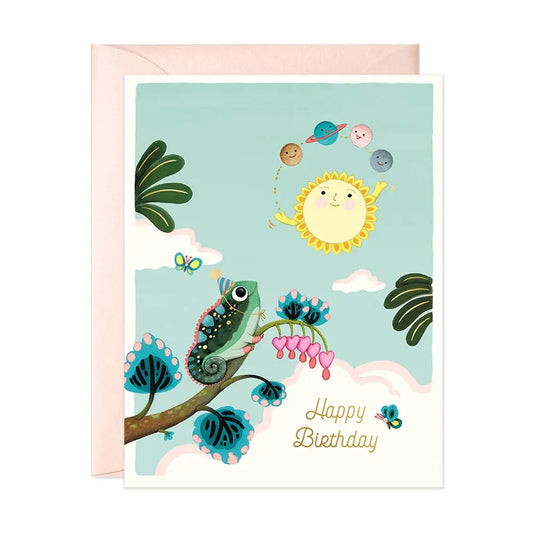 Solar Juggle Birthday Greeting Card - PABOOM