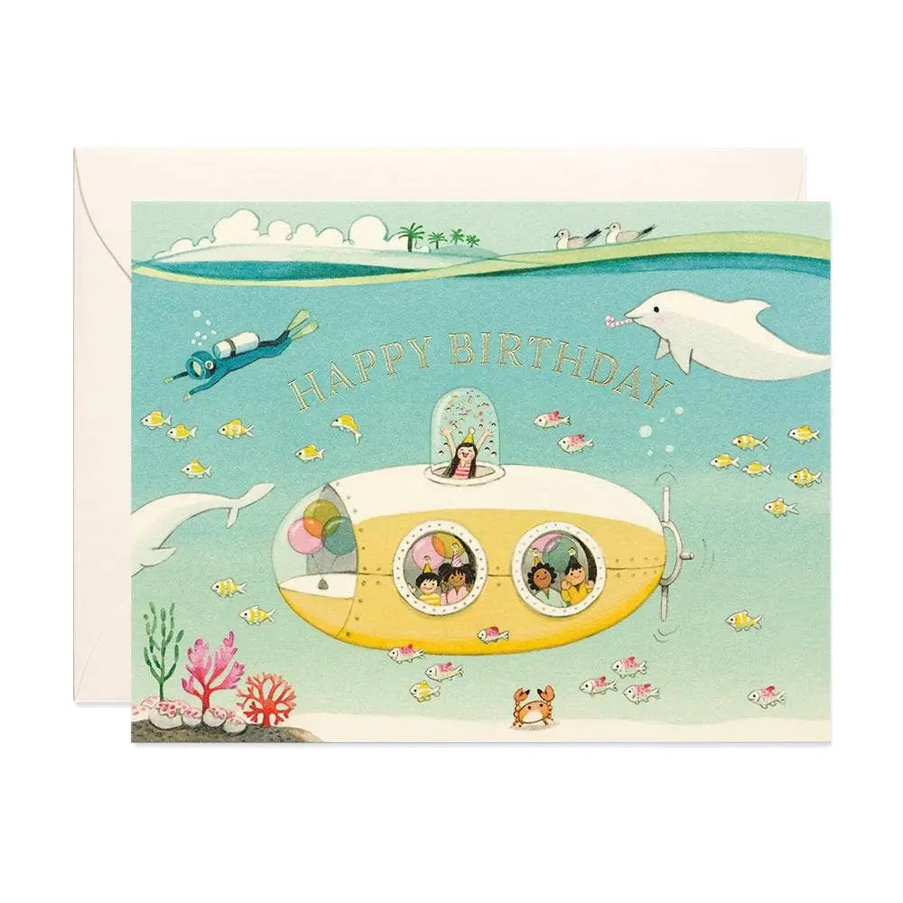 Submarine Birthday Greeting Card - PABOOM
