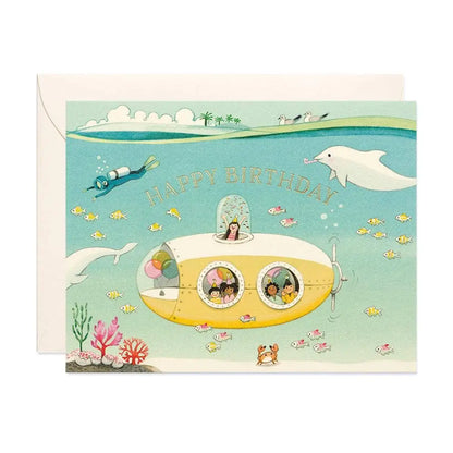 Submarine Birthday Greeting Card - PABOOM