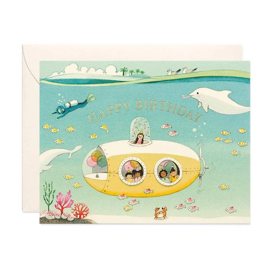 Submarine Birthday Greeting Card - PABOOM
