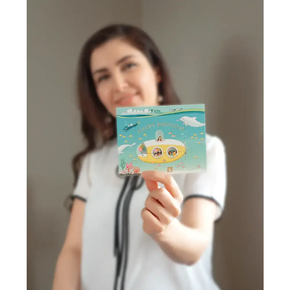 Submarine Birthday Greeting Card - PABOOM