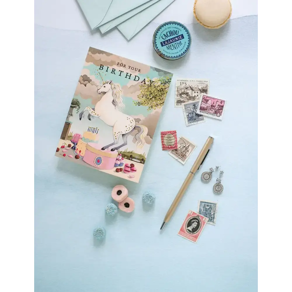 Unicorn Birthday Greeting Card - PABOOM