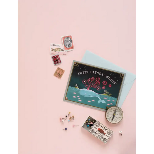 Whale Birthday Greeting Card - PABOOM