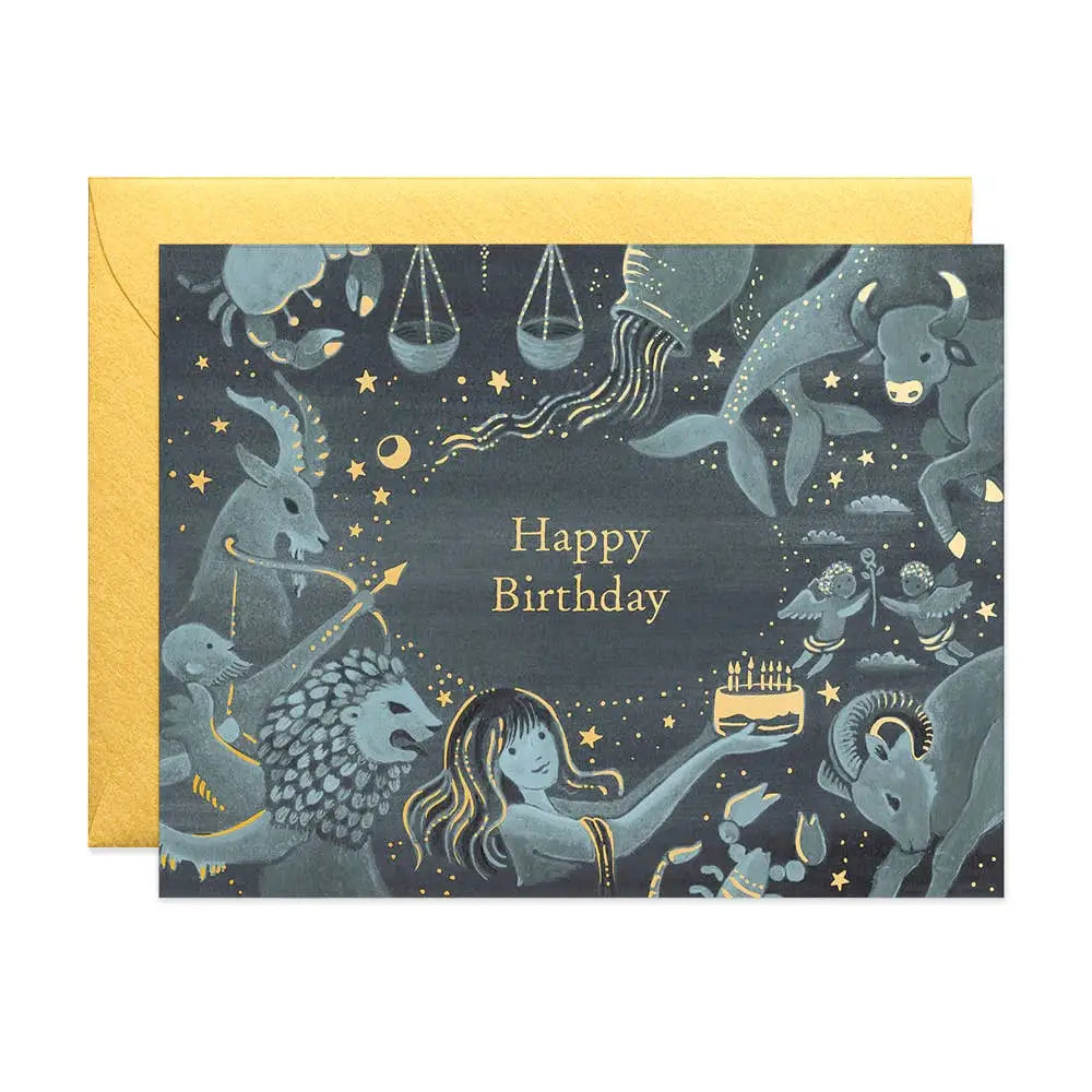 Zodiac Birthday Greeting Card - PABOOM