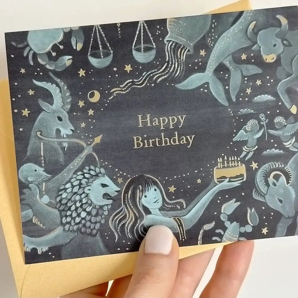 Zodiac Birthday Greeting Card - PABOOM