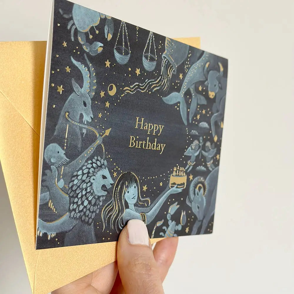 Zodiac Birthday Greeting Card - PABOOM