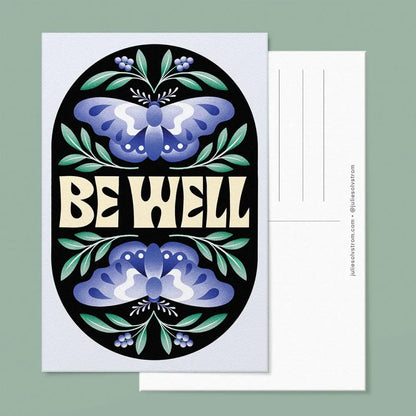 Julie Solvstrom Illustration - Be Well Postcard