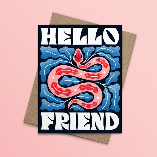 Hello Friend Snake Card - PABOOM
