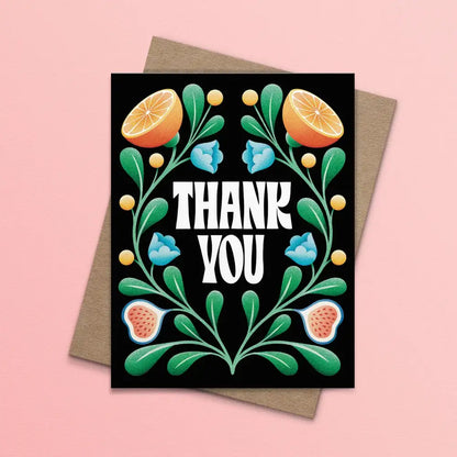Thank You Oranges and Figs Card - PABOOM