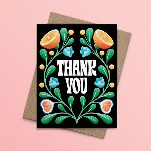 Thank You Oranges and Figs Card - PABOOM