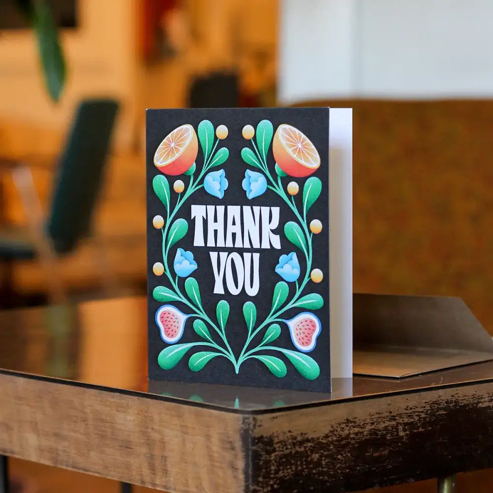 Thank You Oranges and Figs Card - PABOOM