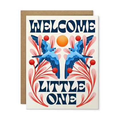 Julie Solvstrom Illustration - Welcome Little One Greeting Card | Baby Newborn