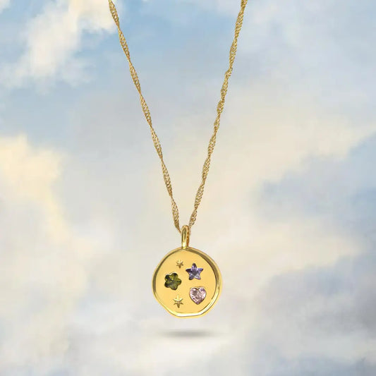 Jewelled Dreams Disc Necklace - PABOOM
