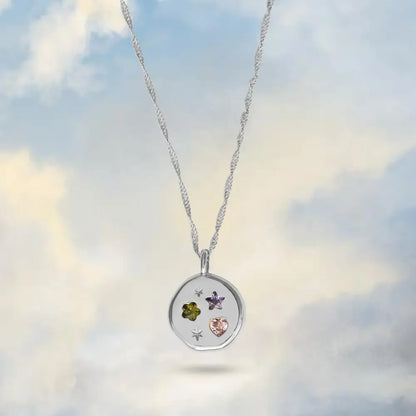 Jewelled Dreams Disc Necklace - Gold