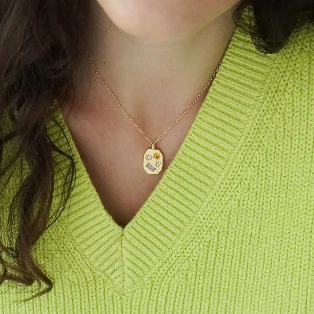 Kaleidoscope Disco Necklace - Gold