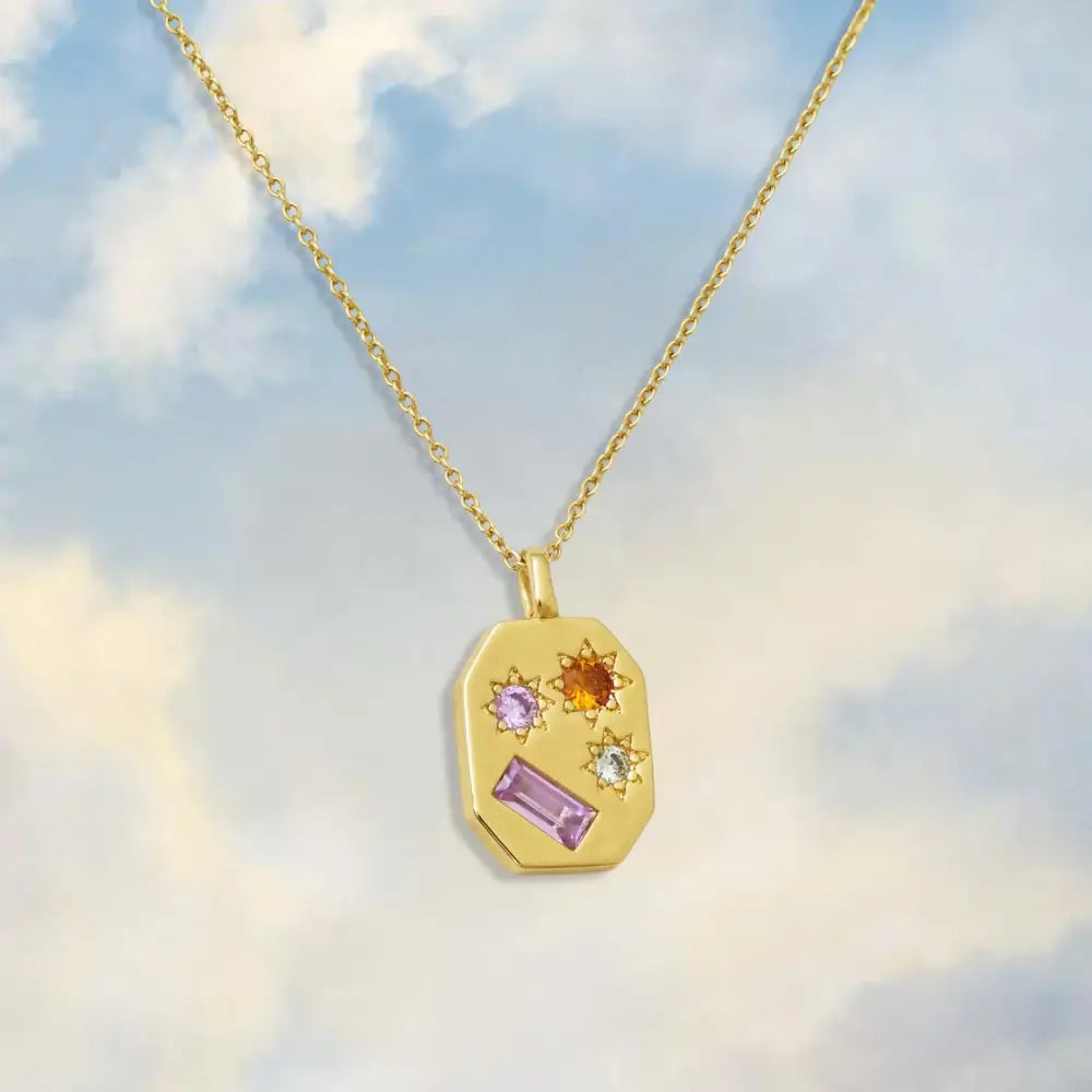 Kaleidoscope Disco Necklace - Gold