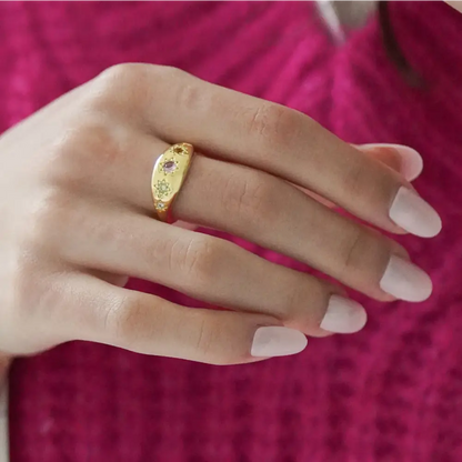 Kaleidoscope Disco Ring - Silver