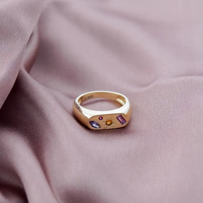 Kaleidoscope Gemstone Ring - Silver