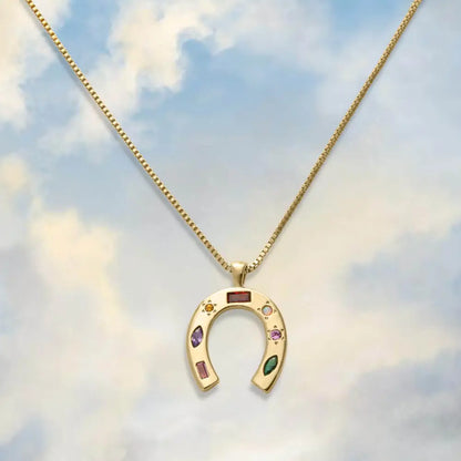 Kaleidoscope Lucky Charm Necklace - Gold