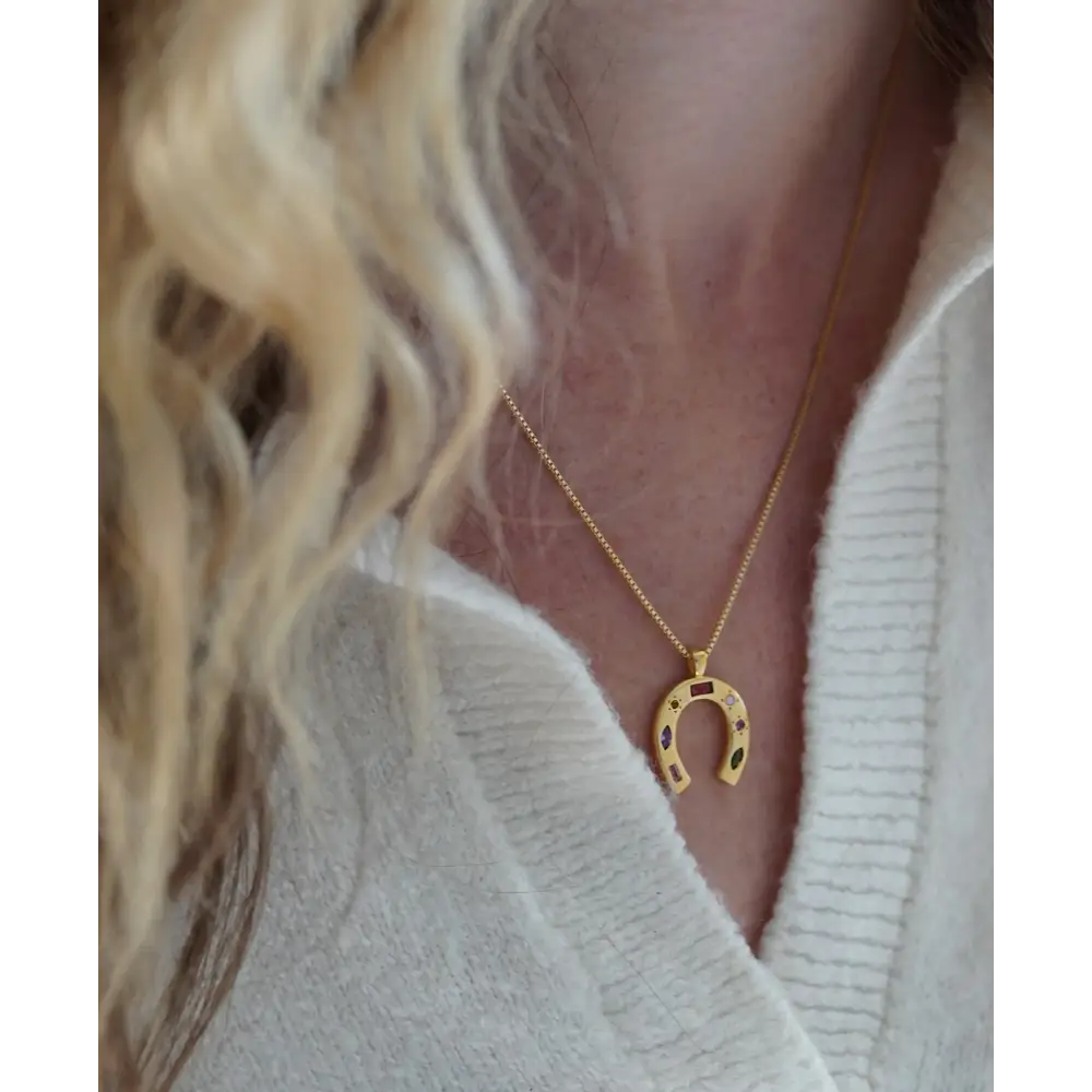 Kaleidoscope Lucky Charm Necklace - Gold