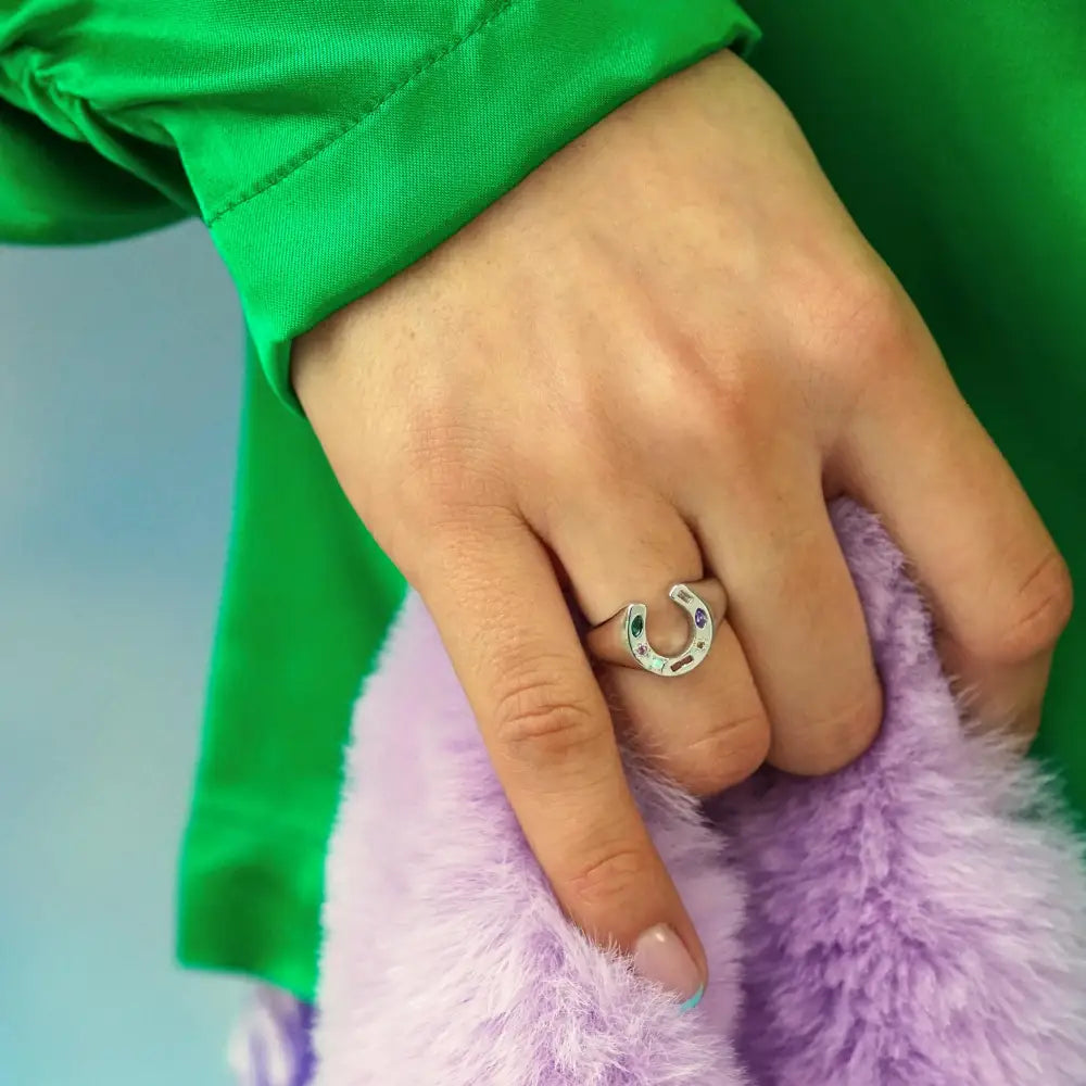 Kaleidoscope Lucky Charm Signet Ring - Gold