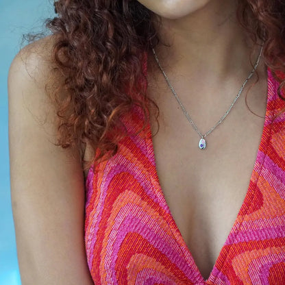 Gemstone Mini Pebble Necklace - Gold