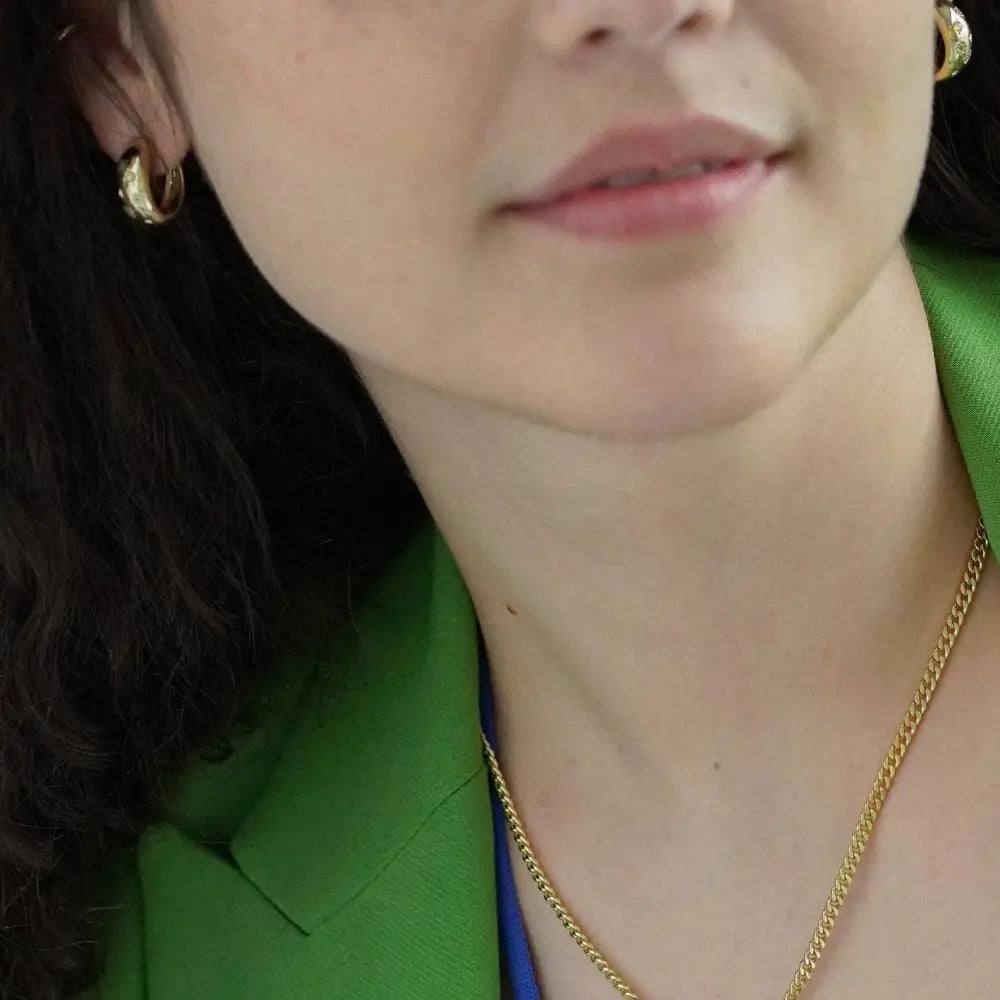 Glitter Chunky Hoop Earrings - PABOOM