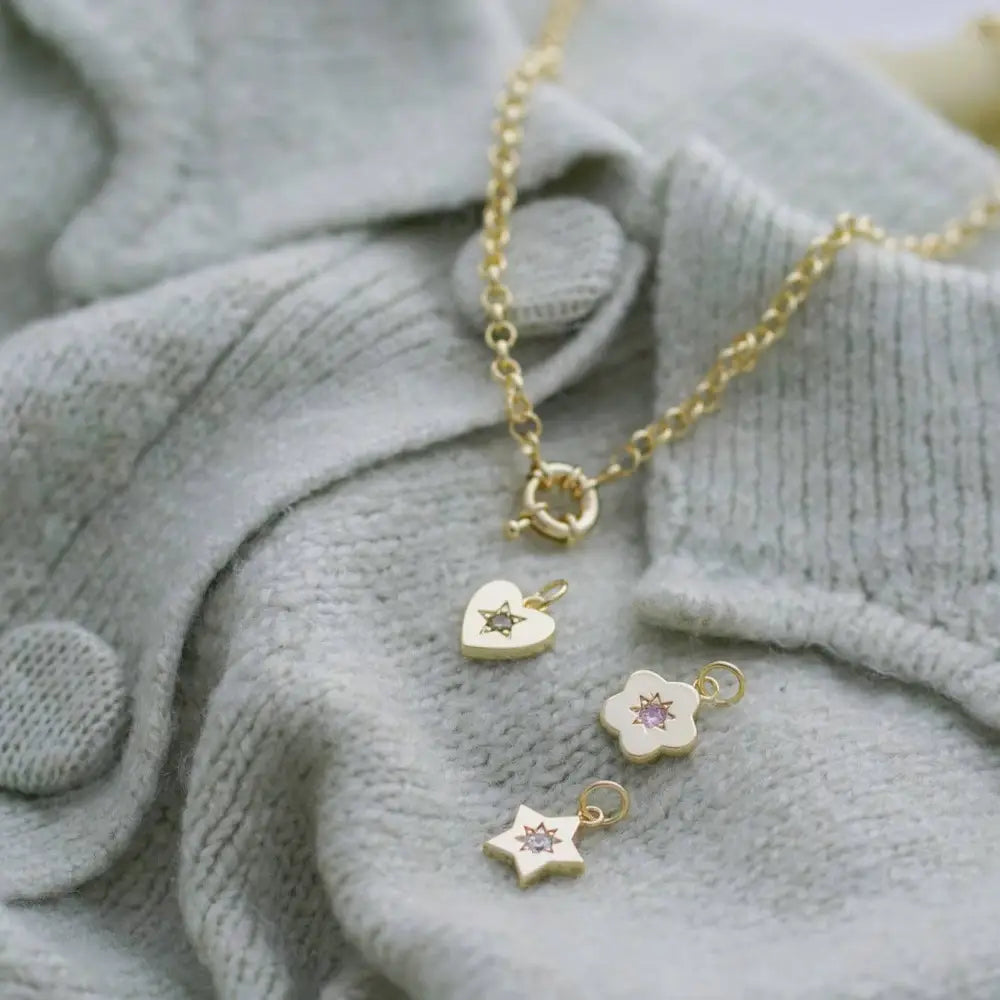 Junk Jewels Ltd - Retro Multi-Charm Chunky Chain Necklace Gold
