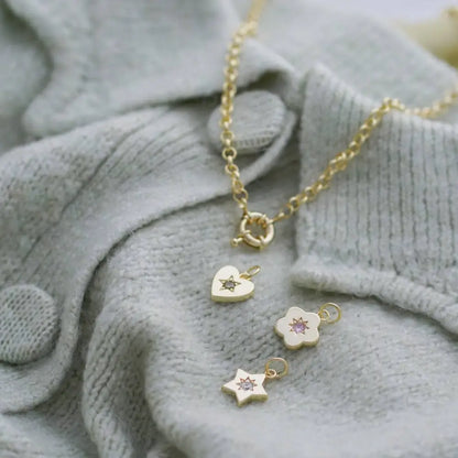 Junk Jewels Ltd - Retro Multi-Charm Chunky Chain Necklace Gold