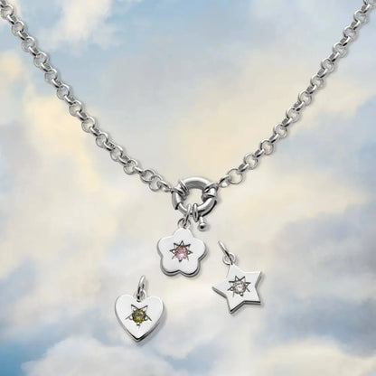 Junk Jewels Ltd - Retro Multi-Charm Chunky Chain Necklace Gold