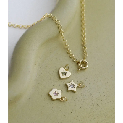 Junk Jewels Ltd - Retro Multi-Charm Chunky Chain Necklace Gold