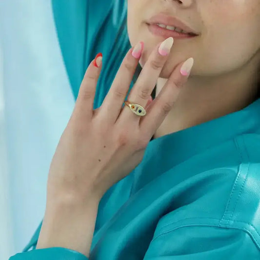 Midnight Gemstone Signet Ring - PABOOM