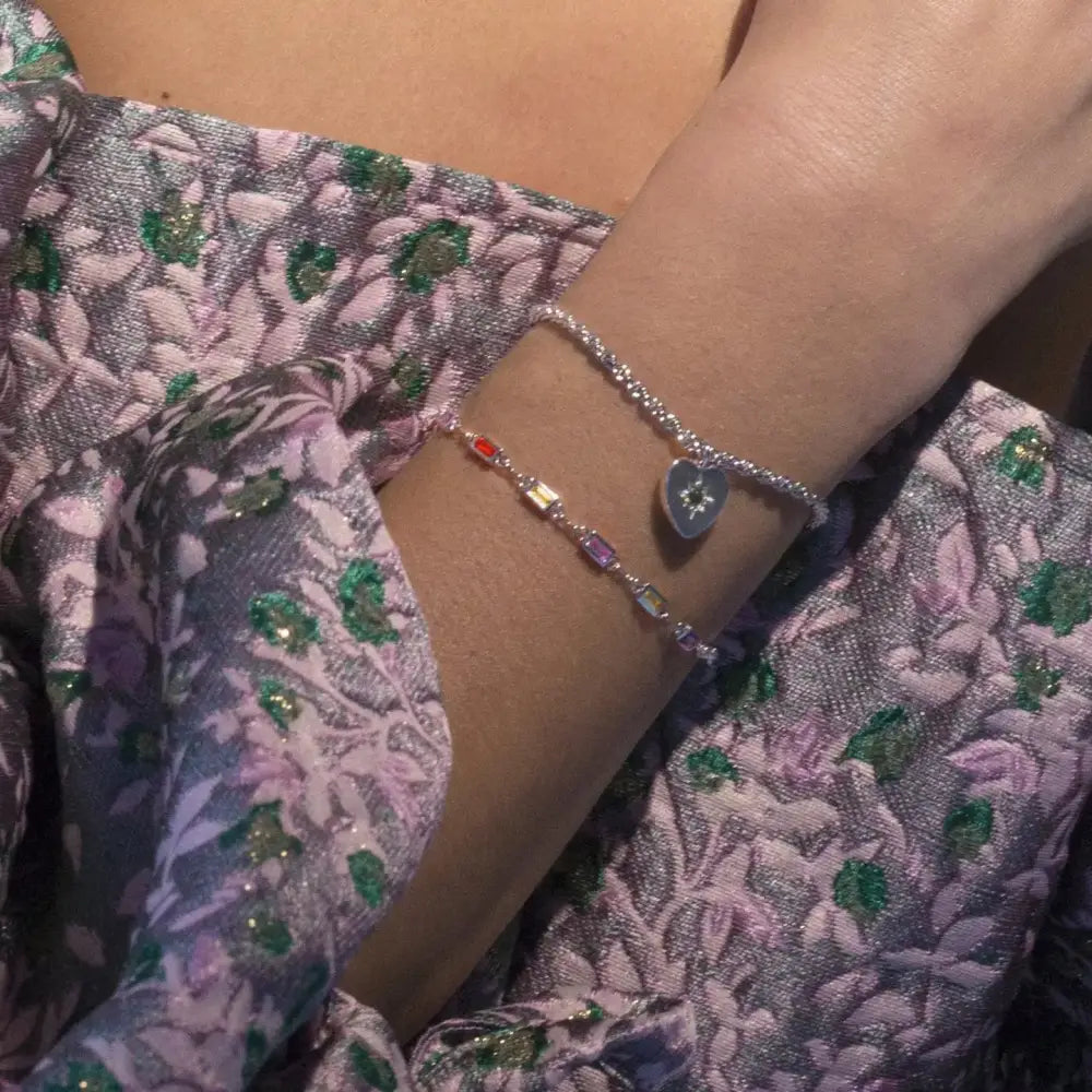 Rainbow Channel Bracelet Silver - PABOOM