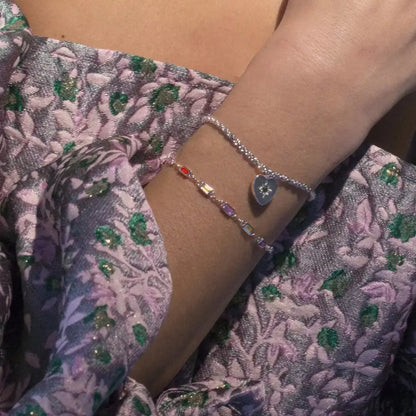 Rainbow Channel Bracelet Silver - PABOOM